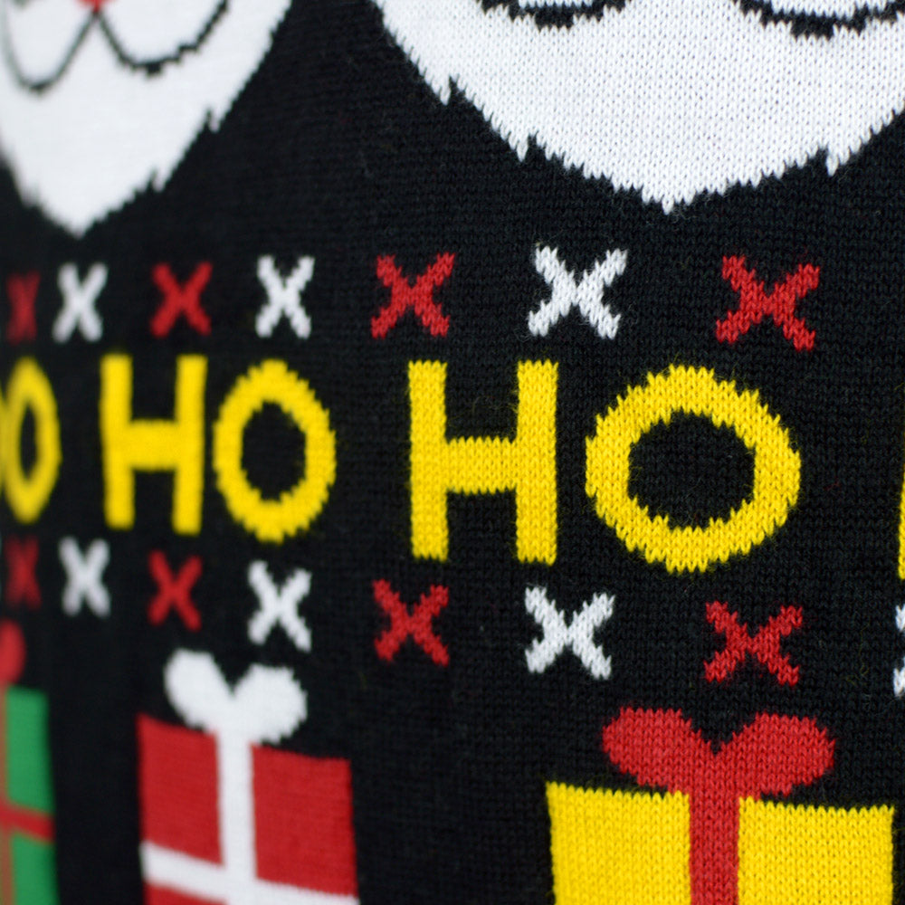 Suéter de Navidad para Hombre Santa, Regalos y Muñecos Algodón Orgánico detalle