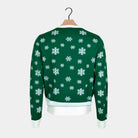 Suéter de Navidad para Hombre Verde Holly Jolly Lentejuelas Espalda