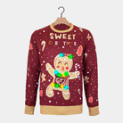 Suéter de Navidad con Luces LED Rojo Ginger Cookie Familia