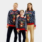 Suéter de Navidad Familia Luces LED para Mujer Jingle Bells
