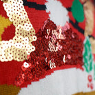 Suéter de Navidad con Luces LED Mujer Reno Brillante con Lentejuelas
