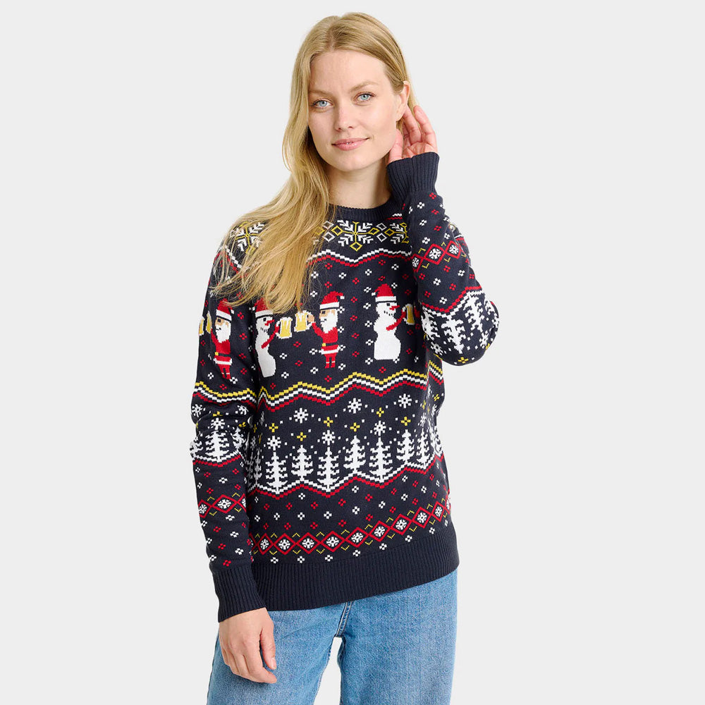 Suéter de Navidad para Mujer Cheers Santa – Suéter Navideño