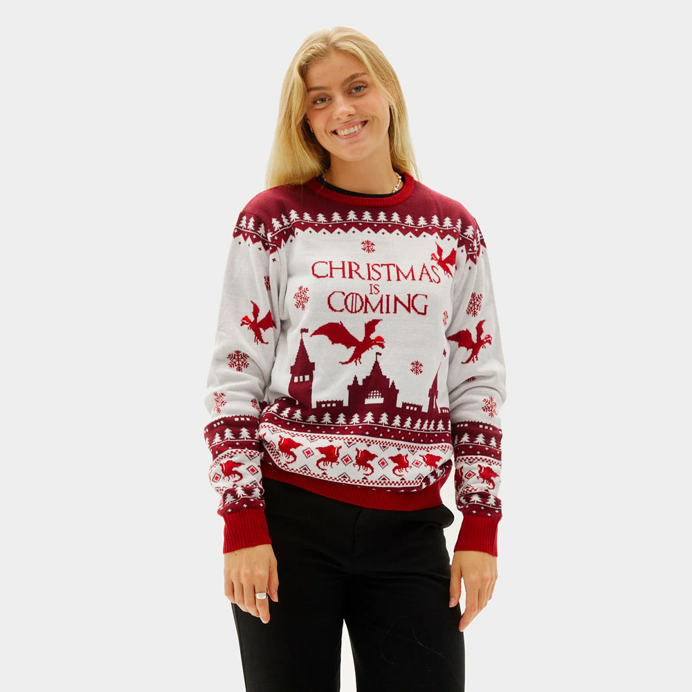 Christmas is Coming Suéter de Navidad para Mujer 