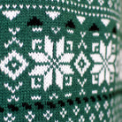 Suéter de Navidad para Mujer Clásico Verde y Blanco Elegante Detalle