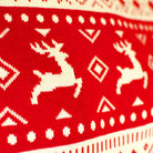 Suéter de Navidad Mujer Corazones Rojos Beige Algodón Orgánico Reno
