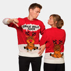 Suéter de Navidad Hombre Mujer Jingle Bells Suck Rojo Cascabeles 3D