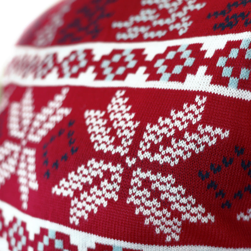 Suéter de Navidad para Mujer Rojo Clásico Estrellas Polares detalle