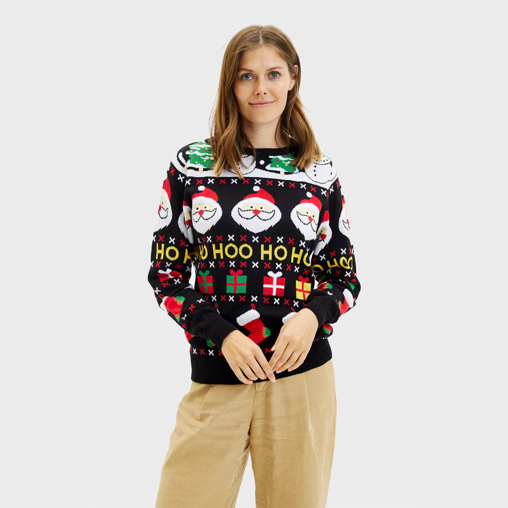 Suéter de Navidad para Mujer Santa, Regalos y Muñecos Algodón Orgánico ...