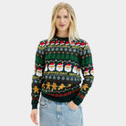 Suéter de Navidad para Mujer Verde Happy Holidays