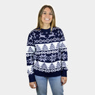 Suéter de Navidad para Niña y Niño Azul Mujer Polo Norte
