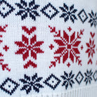 Suéter de Navidad para Familia Rojo con Reno Rudolph Detalle Nieve