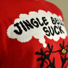 Suéter de Navidad para Mujer Jingle Bells Suck Rojo Cascabeles 3D Detalle Cuernos