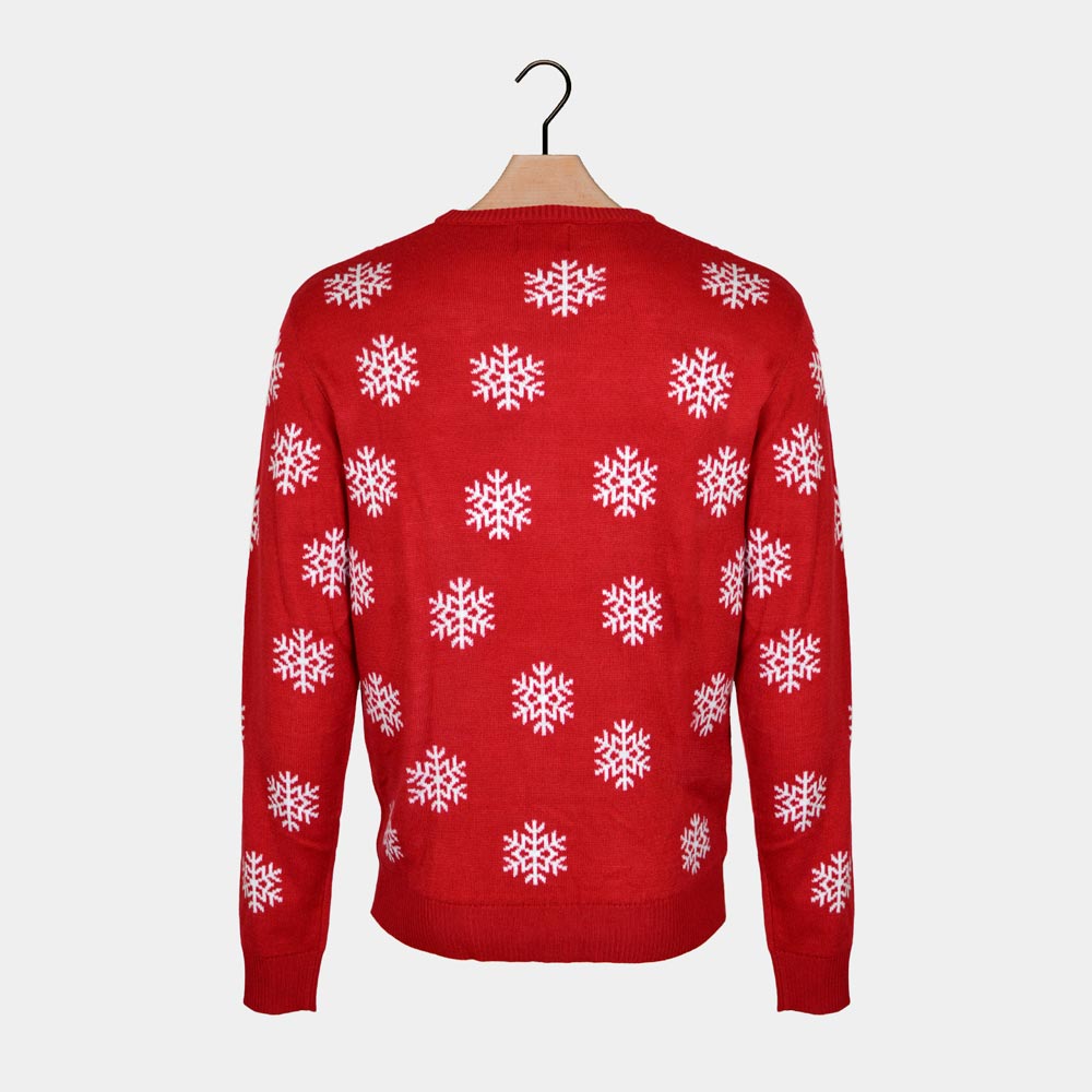 Suéter de Navidad para Mujer con Reno Rudolph Rojo Espalda