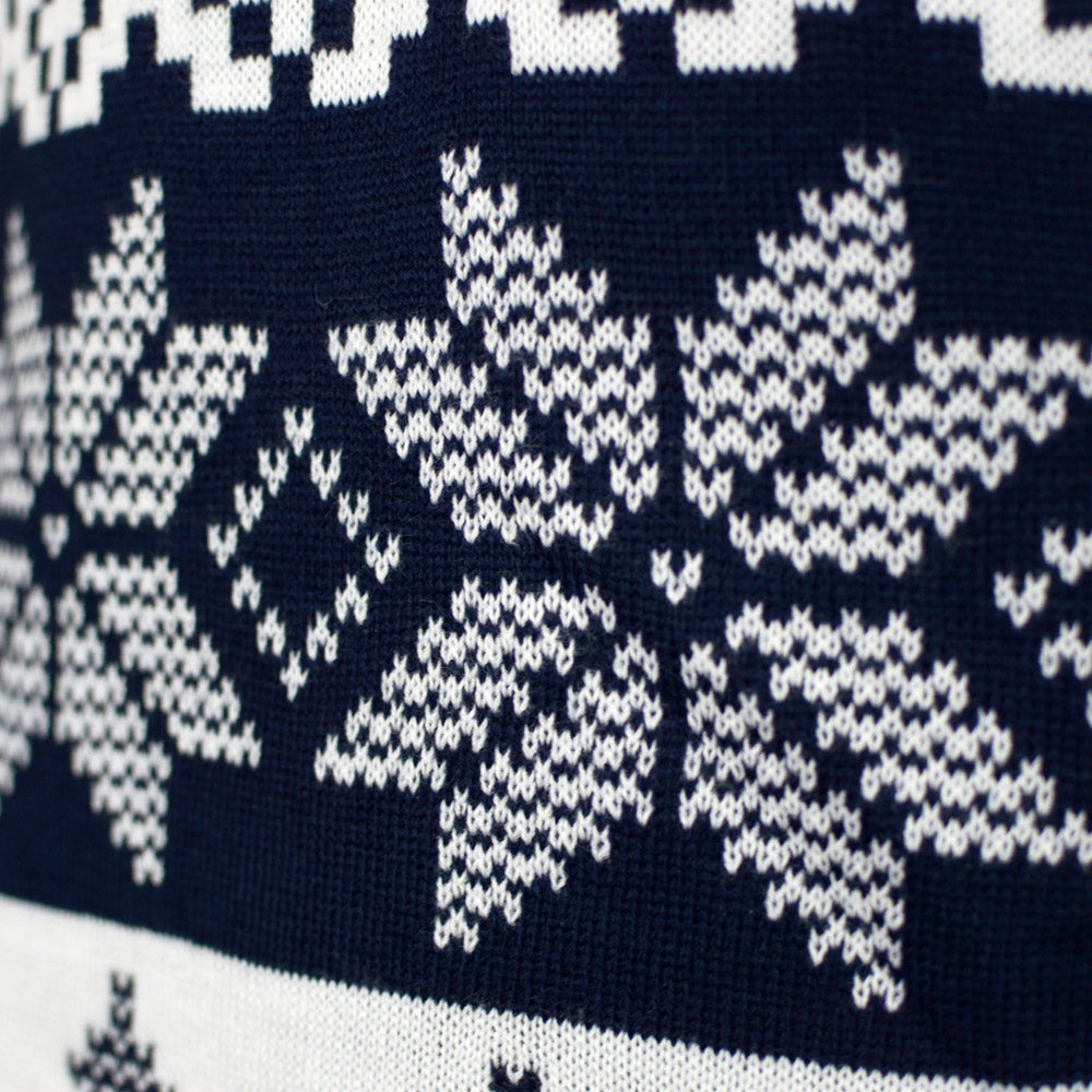 Suéter de Navidad para Niña y Niño Azul Polo Norte detalle