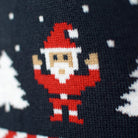 Suéter de Navidad para Pareja Cárdigan Azul Estrellas Polares Santa
