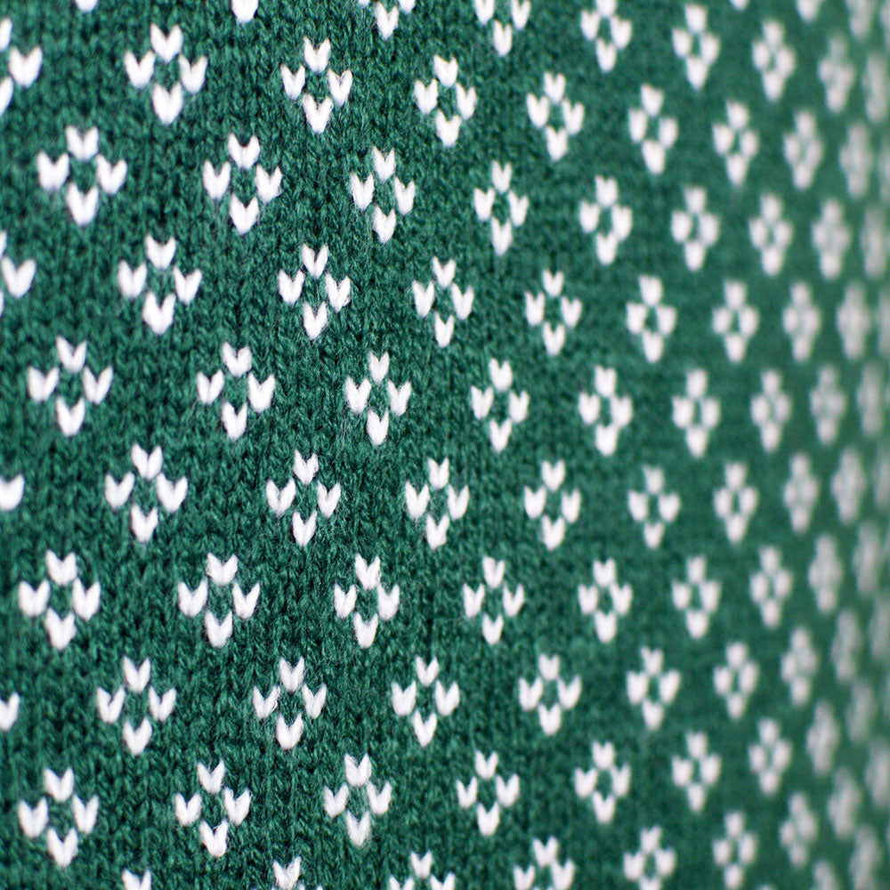 Suéter de Navidad Parejas Clásico Verde y Blanco Elegante
