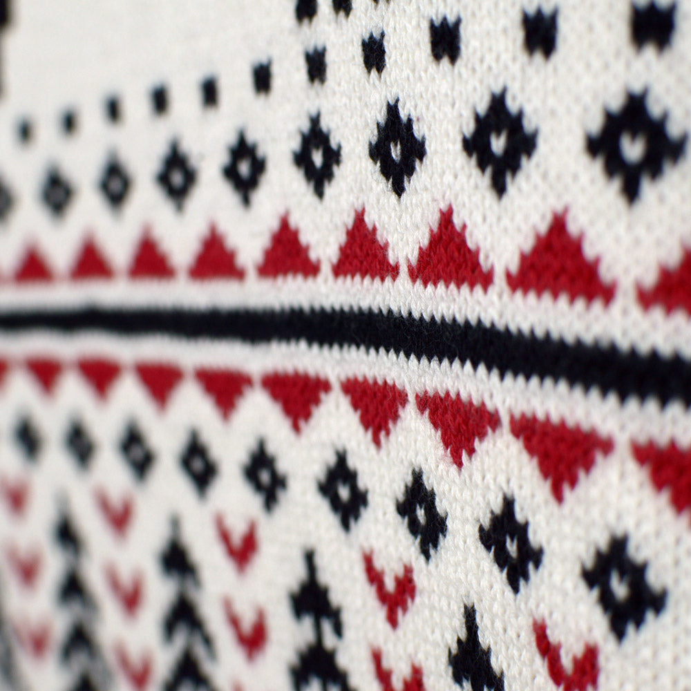 Suéter de Navidad cuello alto Mujer Beige Algodón Orgánico Elegante 
