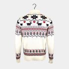 Suéter de Navidad Algodón Orgánico cuello alto Mujer Elegante Beige 
