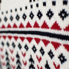 Suéter de Navidad cuello alto Parejas Beige Algodón Orgánico Elegante 
