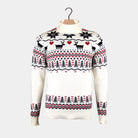 Suéter de Navidad cuello alto Elegante Beige Algodón Orgánico Mujer 
