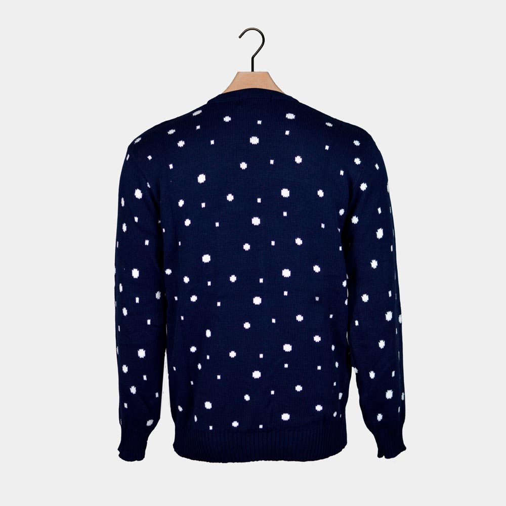 sueter Navideño para Hombre Merry Christmas and Happy New Year Espalda